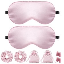 Silk Sleep Mask for Women - 100 Blackout, Super Soft Eye Mask for Side