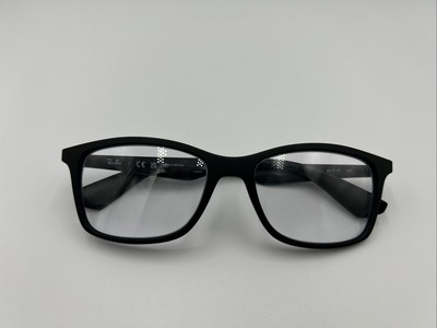 NEW RAY-BAN RB 7047 5196 Matte Black Square Eyeglasses W/Case 54-17-140