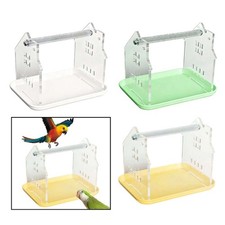 Tabletop Bird Perch Grind Perch Metal Bird Training Stand with Potty Tray for