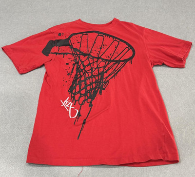 K1X Basketball Net Shirt Mens Large Graphic Tee Play Hard Drip Streetwear VTG L