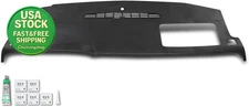 TPE Dash Cover Compatible with Chevy GMC 2007-2014 Black Instrument Panel