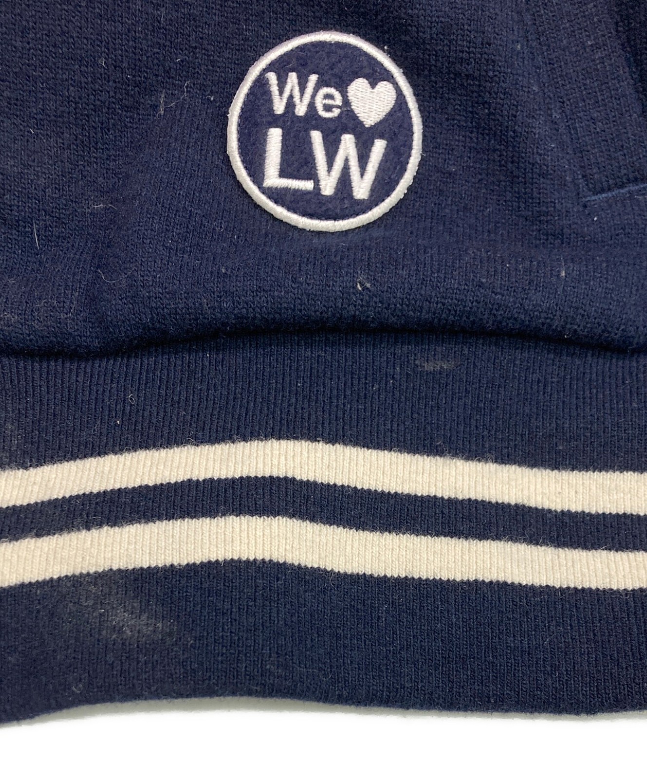 LOOPWHEELER Wool stadium jacket Size: SMALL Navy … - image 7