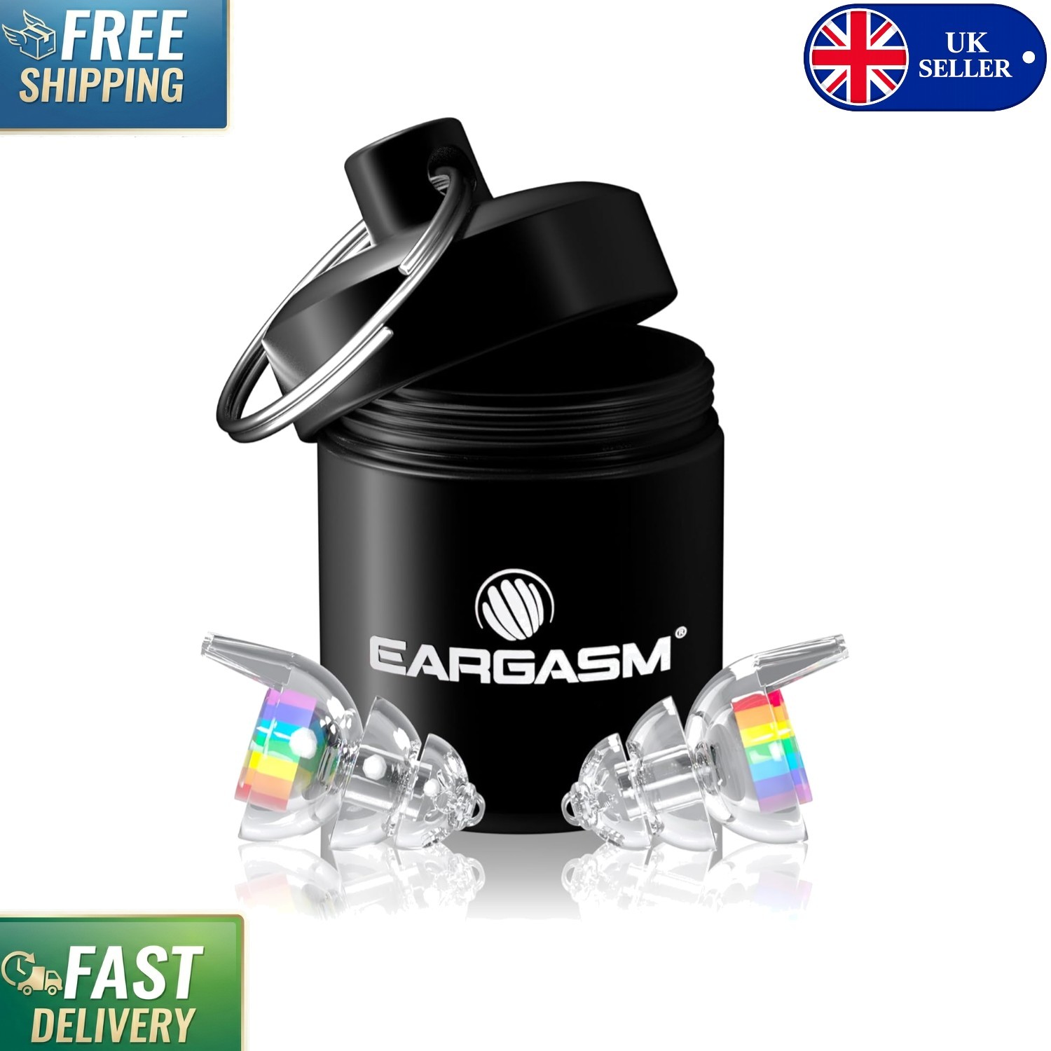 Reusable Silicone Earplugs for Concerts & Motorcycling - Noise Reduction 21 dB