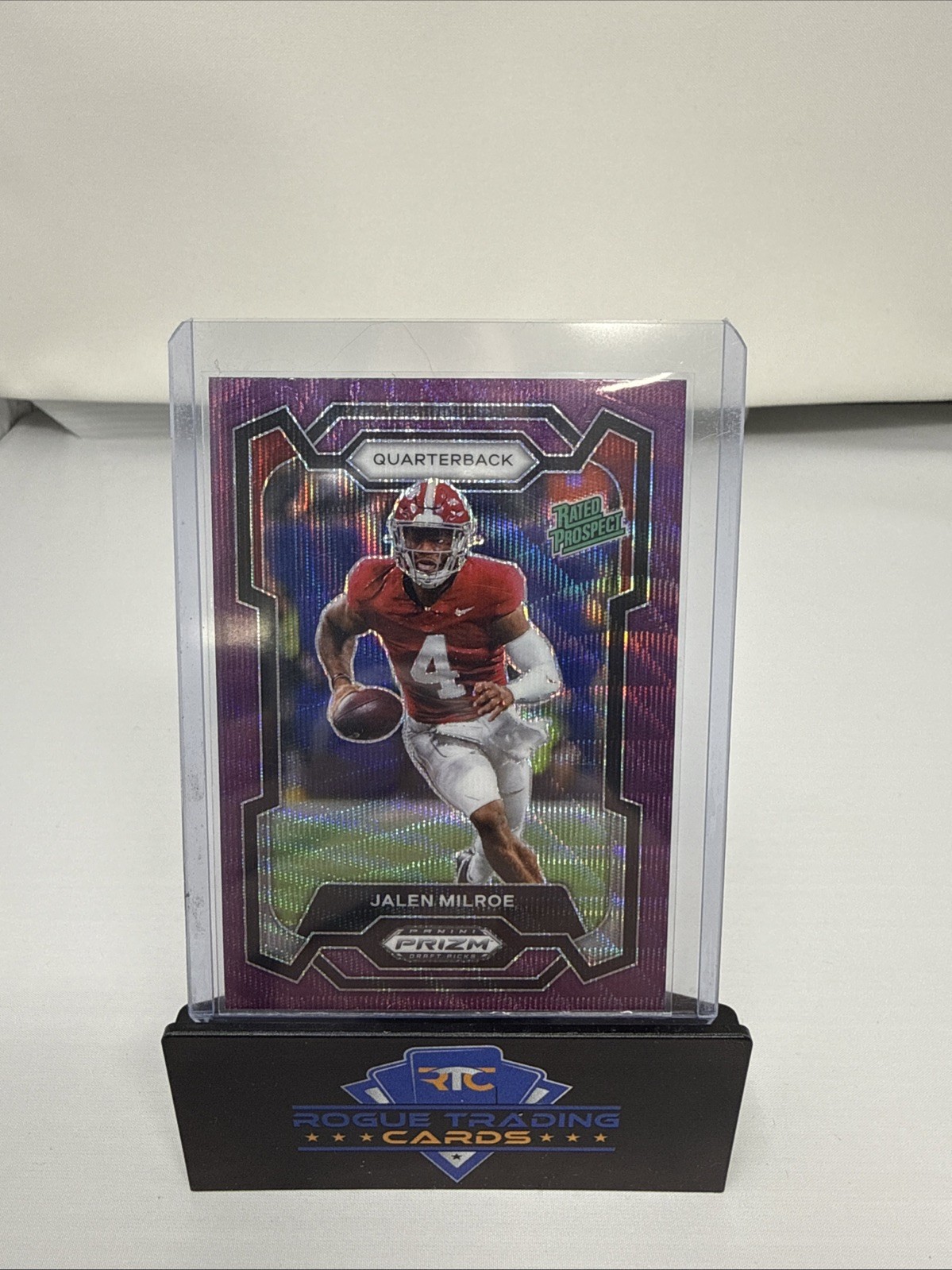 2024 Panini Prizm Draft Picks - Jalen Milroe #122 Purple Wave Prizm (RC)