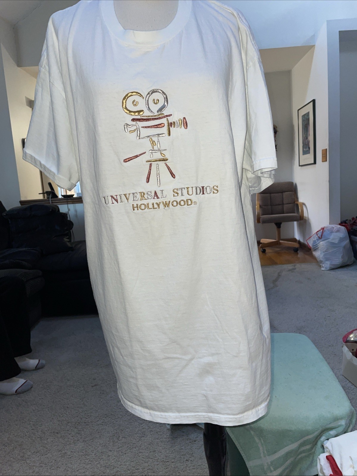 Universal Studios Hollywood  White Embroidered Ca… - image 1