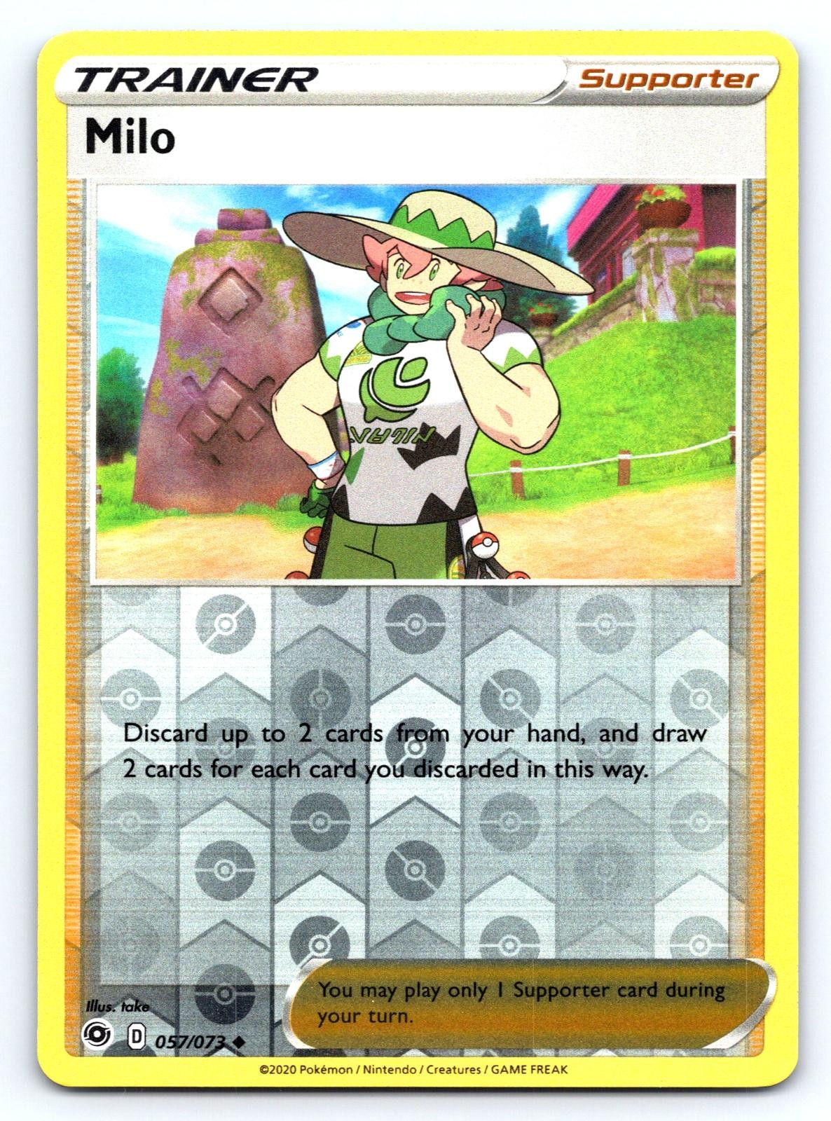 Milo 057/073 Uncommon Champion's Path Pokemon Reverse Holo Near Mint