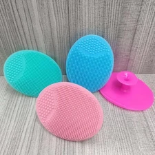 Silicone Facial Cleansing Brush 4-Pack - Face Scrubber & Exfoliator