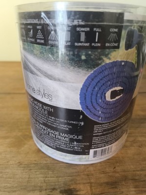 Round Rich 25ft Latex Expanding Hose Magic Flexible Expandable Garden Water Hose