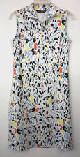 Tango Mango Shirt Dress Women Small Smooth Stretch 1/2 Zip Sleeveless Geometric