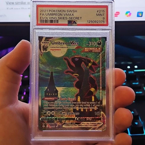 Pokémon Evolving Skies Umbreon VMAX Alternate Art Secret Rare Holo PSA 9 215/203