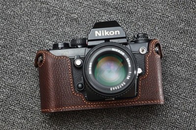 Handmade Retro Style Genuine Leather Half Case Cover Bag for Nikon F3 Camera NEW