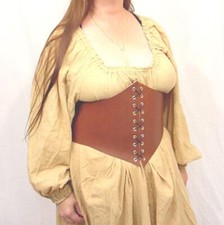 BUTW Brown Leather Cincher Corset 42" for Rennaisciance SCA Costume 1238A 42 abe
