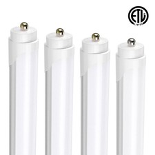 4 Pack FA8 8FT Single Pin 45W T8 6000K 6500K LED Shop Garage Warehouse Light
