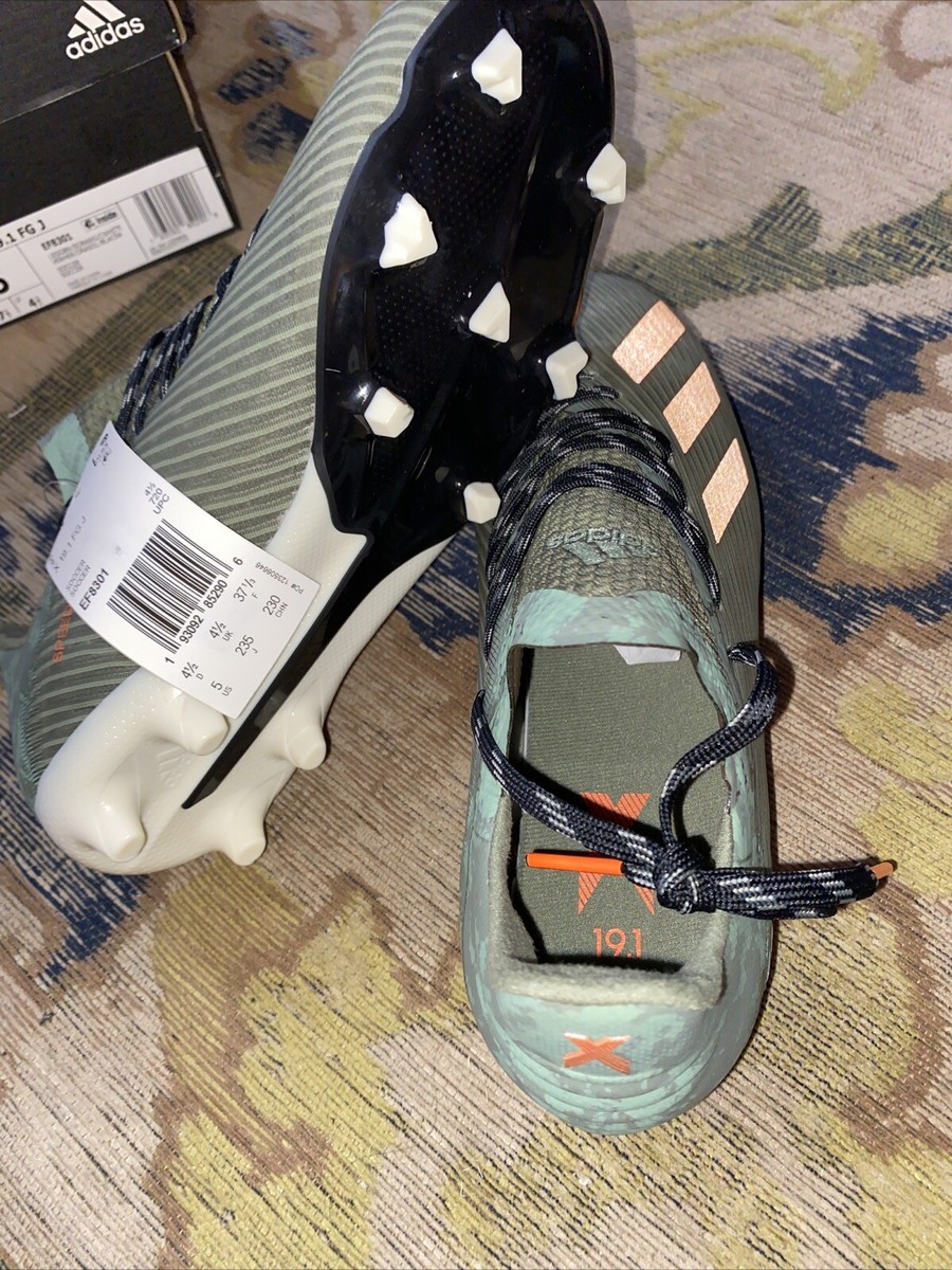 Adidas X 19.1 FG Soccer Shoes, Size 5, Mutator, Speedportal, Green