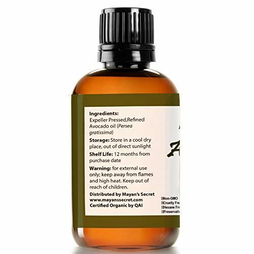 Mayan's Secret Avocado Oil For Hair Skin Nails - Natural Dry Skin Face Moisturiz