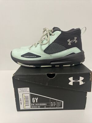 Under Armour UA GS Lockdown 5 Youth Basketball Sneaker Shoes Mint Size 6Y in box
