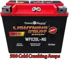 LIGHTNING START GEL BATTERY HARLEY DYNA SUPER GLIDE LOW RIDER STREET BOB WIDE