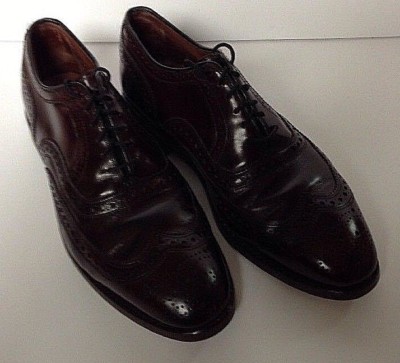 Imperial Biltrite Size 8 D Shoes Brown Wingtip Pebble Grain Leather NEW 