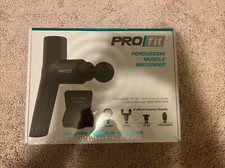Genuine PRO FIT Percussion 4-Head Muscle Massager w/Case NEW PLASTIC SEALED BOX