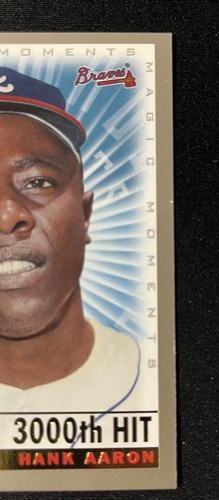 1999 Topps Hank Aaron 3000th Hit Braves MLB HOF MOMENTOS MÁGICOS béisbol - Imagen 3 de 3