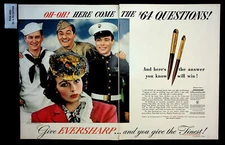1943 Eversharp Pen Gift Set Presentation Military Uniform Vintage Print Ad 33373