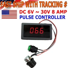 DC 6-30V Motor Speed Controller With 12V 24V 8A PWM Digital Display & Switch