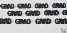 12 School Grad Graduation Cupcake Rings Topper Decoration Party Bag Favor Black