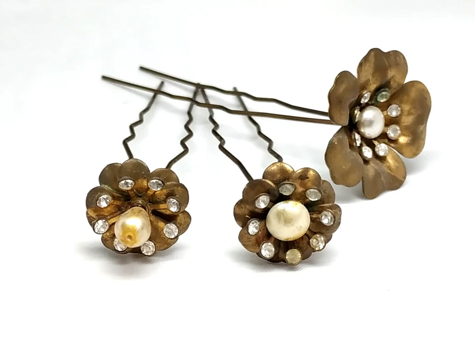 Красивый лот из трех шпилек с прозрачными кристаллами бисера от Michal Negrin - Изображение 3 из 4