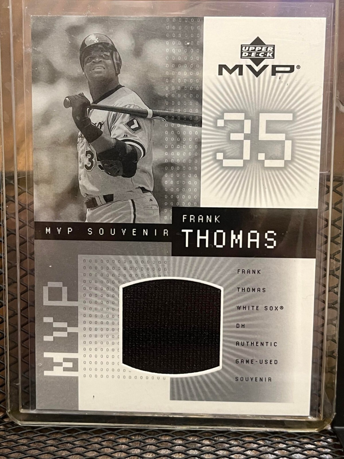 FRANK THOMAS 2002 UD MVP SOUVENIR WHITE SOX HOFER GAME USED JERSEY PATCH RELIC!!