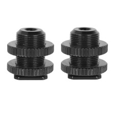 2x CAMVATE Hot Shoe Mic Stand Adapter 5/8"-27 Male Threaded fr Camera Microphone