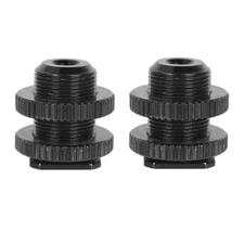 2x CAMVATE Hot Shoe 5/8"-27 Thread Adapter Screw Mount fr DSLR Camera Microphone