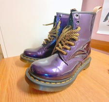 doc martens purple chrome