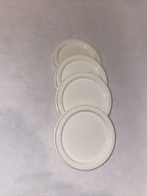 Tupperware Seals Set of 4 White Replacement Lids for 9 oz Tumblers Cups #6378