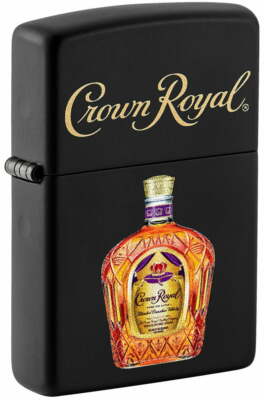 Zippo Windproof Crown Royal Whiskey Lighter, Black Matte, 49820