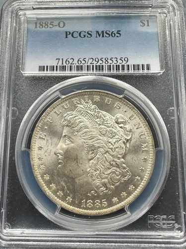 1885-O American Silver Morgan Dollar Coin PCGS MS65