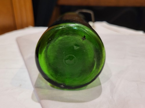Vintage 1888 Millville Green Glass Bottle Works Beer with Porcelain Cork Stopper - Bild 6 von 7