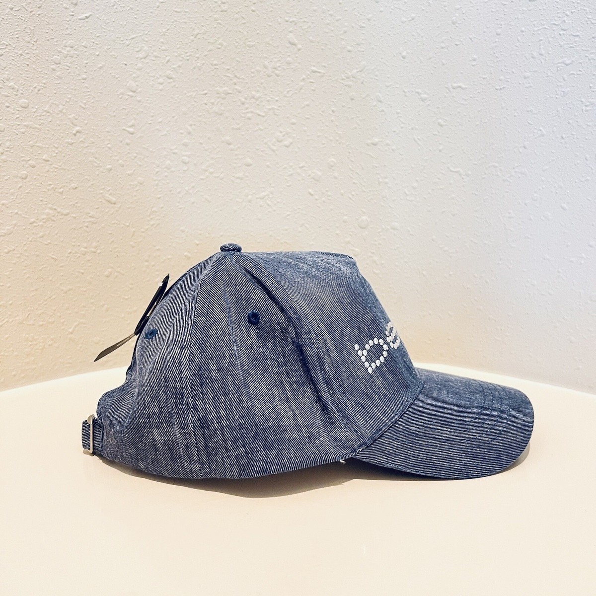 BEBE Rhinestud Logo Blue Washed Denim Women display picture 1