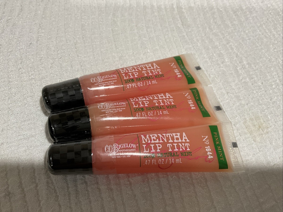 C.O. Bigelow Bath & Body Works 3pc Lot Mentha Lip Tint Pink Mint No. 1644  (x3)