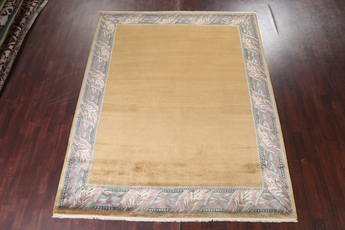 Luxury Nepalese Indian Area Rug Hand-Knotted Gold 8x10 ft - Picture 3 of 20