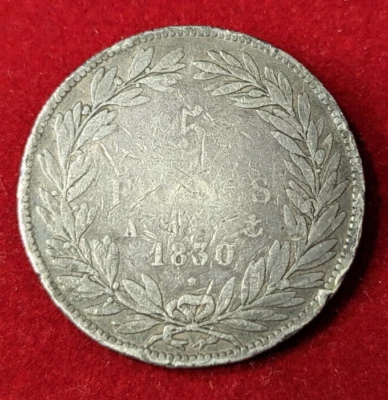 Louis Philippe I 5 Francs 1830 A Paris Sans le I Tranche en creux - Photo 1/2