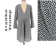 Ivanka Trump Black & White Versatile dress / long tunic / swimsuit cover up S/M