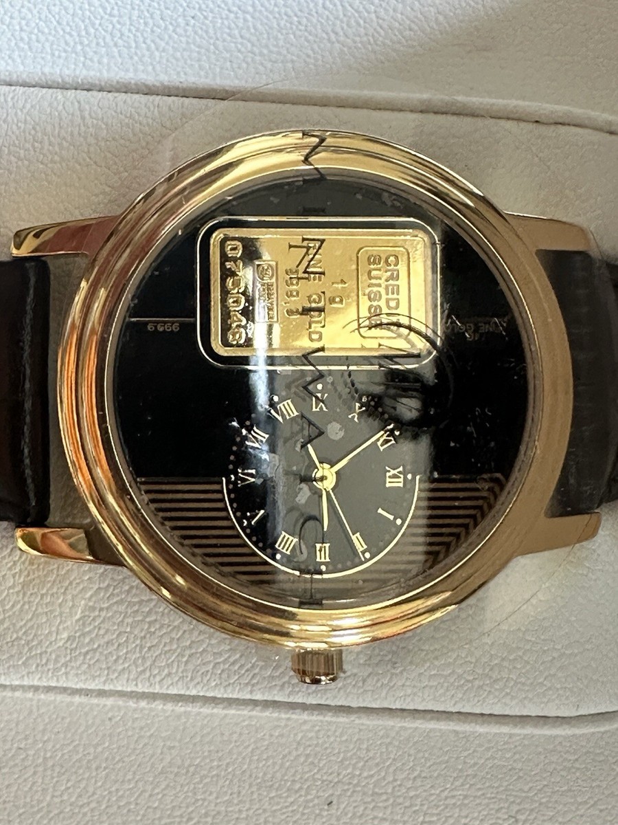 Unisex 1 Gram Gold Credit Suisse Gold Tone Watch | eBay