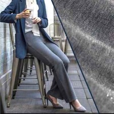 Betabrand Classic Dress Yoga Pants in Shimmering Charcoal Medium EUC