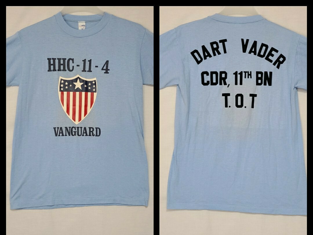 Vtg 80s Soffe Shirt Sz M Military HHC-11-4 Vanguard Shield Graphic T-shirt (N2)