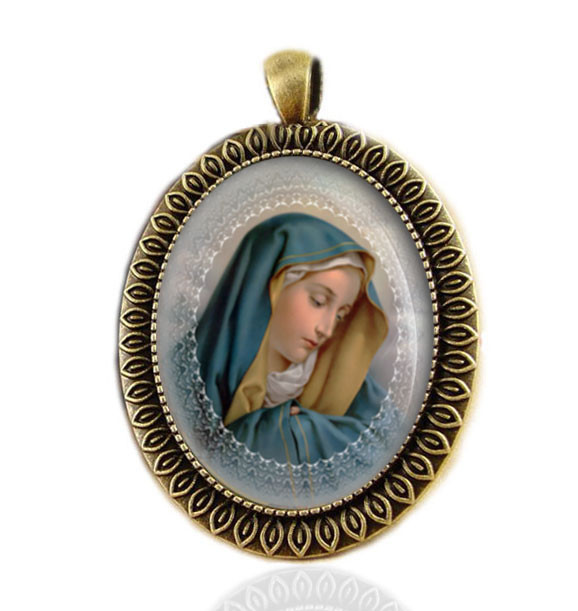 Medalla Religiosa De La Madre Dolorosa María Católica