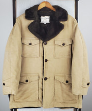 Giacca da campo vintage Wickfield taglia media uomo pelle di camoscio M-65 foderata sherpa