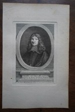 FRANC. EUDES MEZERAY . PORTRAIT. ORIGINAL ENGRAVING. 1760
