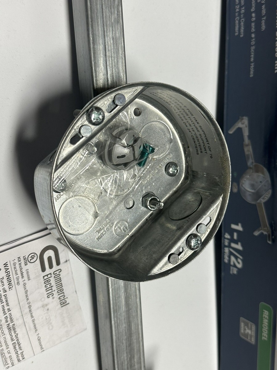 Ceiling Fan Support Brace Commercial Electric 4 In. Round 2-1/8 In ...