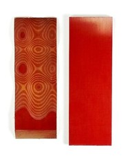 2 Red / 2 Natural Linen .250 Ultrex Micarta 2 1/4" Knife Handle Scales 6 x 2