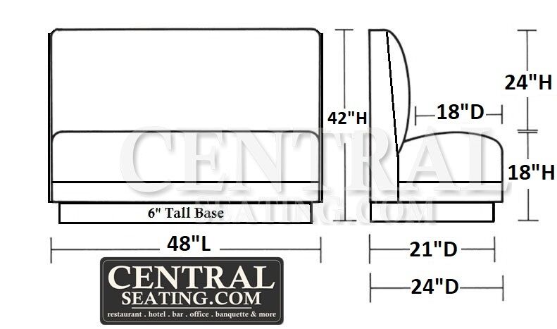 Restaurant Booths Seating and Table For Sale Set w 2 Booths 1 Table &  2Bases NEW